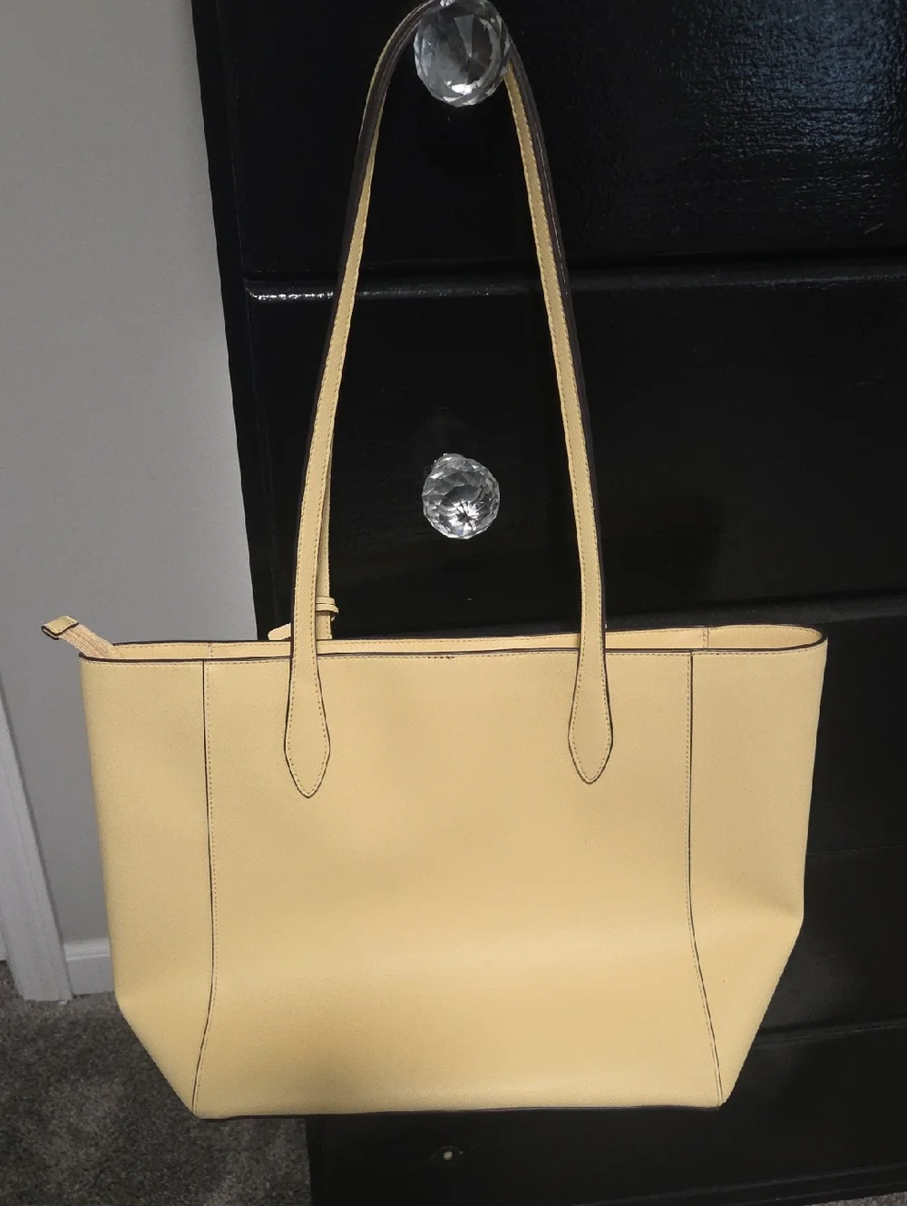 Kate Spade Yellow Leather Flower Tote Bag And Dust cover Nwot $359 Retail